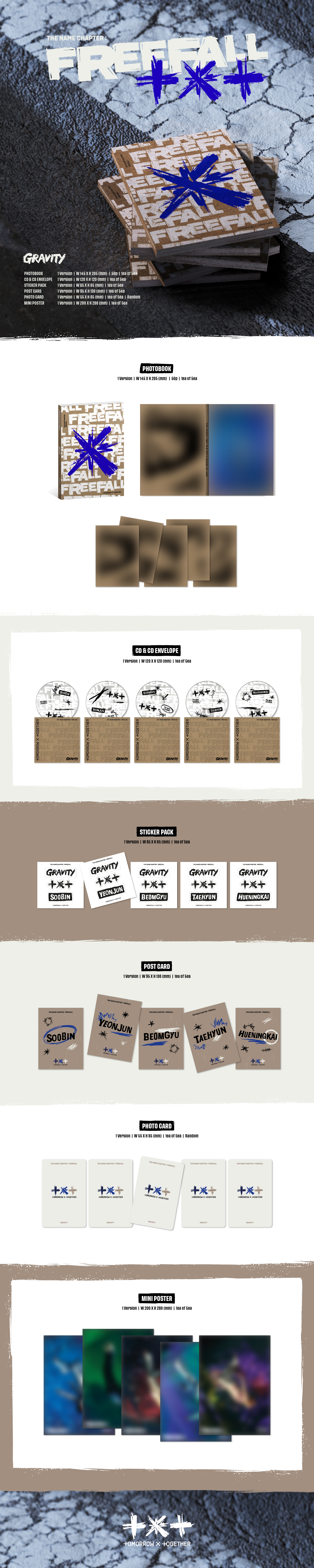 TXT FREEFALL REALITY GRAVITY テヒョン 特典 TXT - THE NAME CHAPTER : FREEFALL (GRAVITY Ver.)